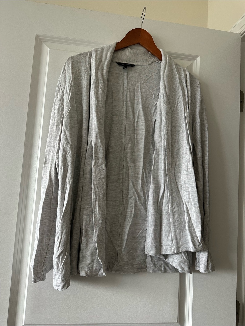 Light Gray Women’s Open-Front Sweater Cardigan